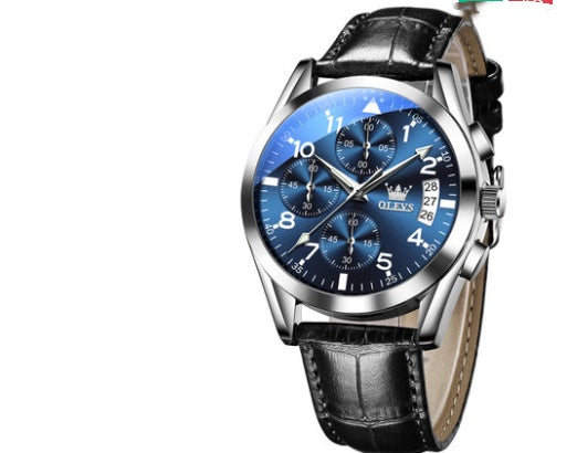 OLEVS Waterproof Quartz Watch – Luminous Luxury Timepiece for Men UK